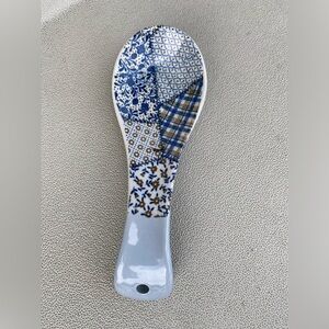 Otagiri Japan Country Patchwork Ceramic
Spoon Rest 9”